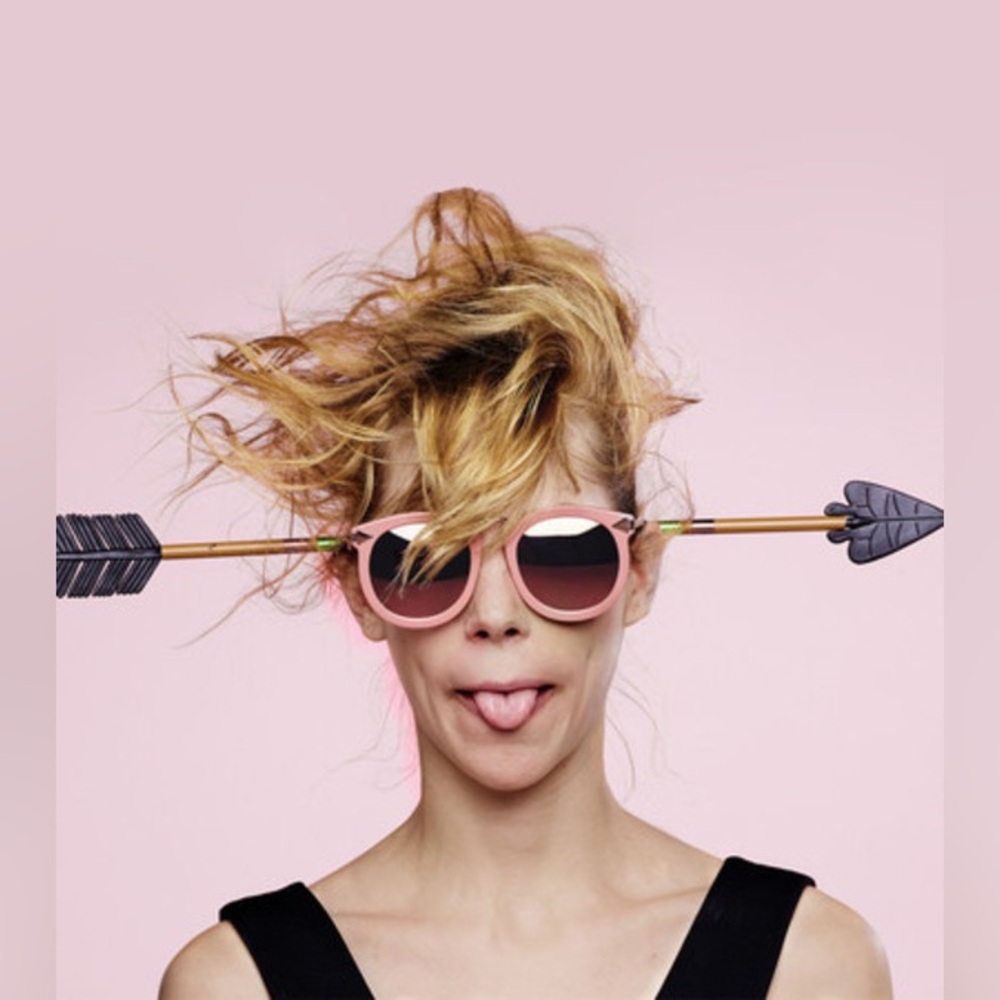 Karen Walker Super Lunar Light Pink Sunglasses.